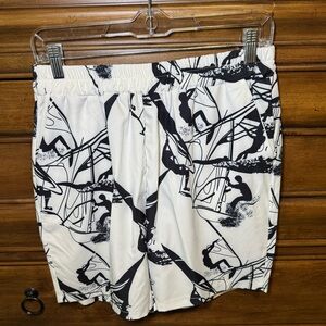 Stylish Black and White Men's Shorts
